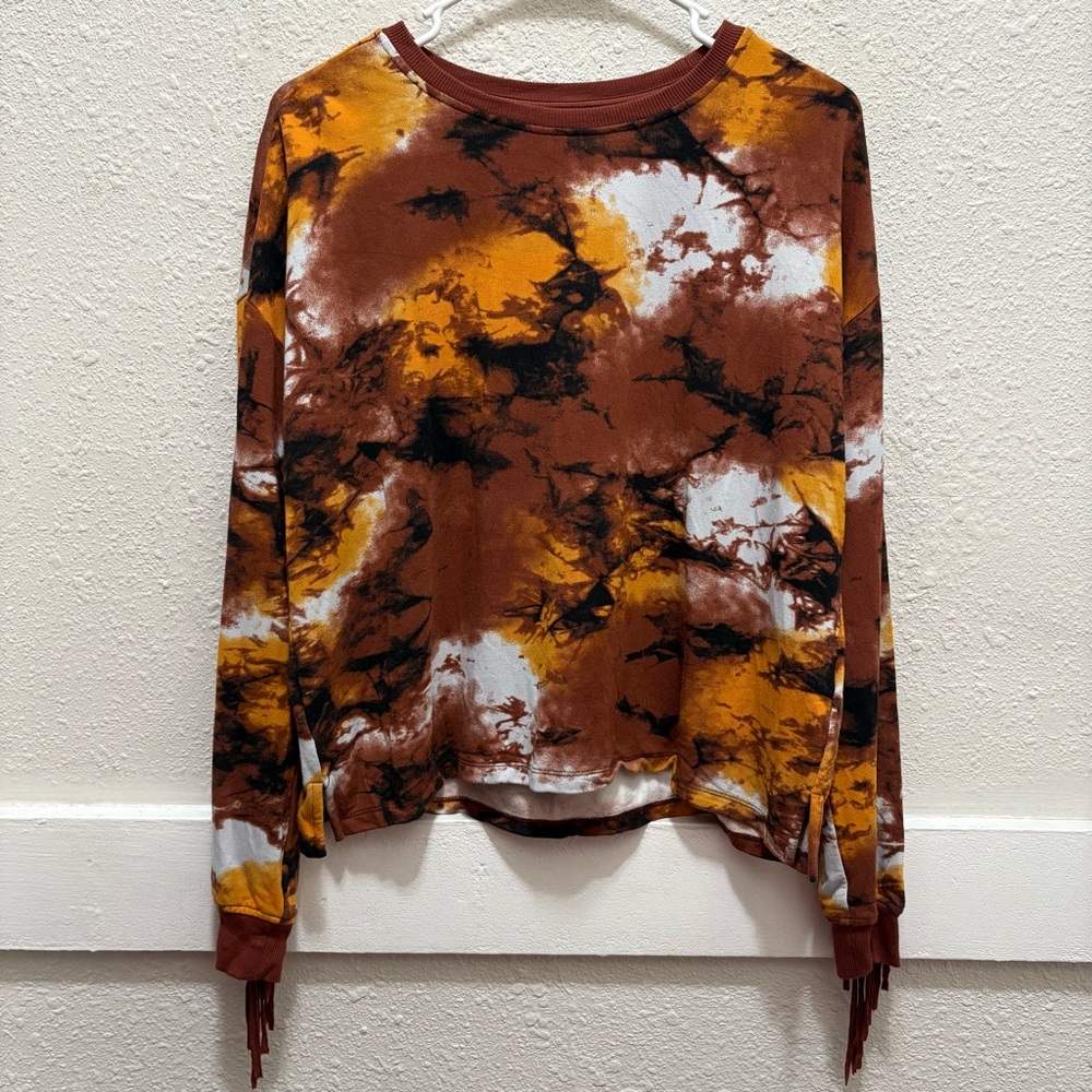 Idyllwind by Miranda Lambert Fringe County Sweatshirt in Brown Multi Size Small